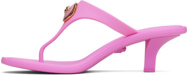 Starostlivosť o obuv Versace Versace Pink Alia Rubber Thong 55 Heeled Sandals Ružová | 1020961_1A10983, 2