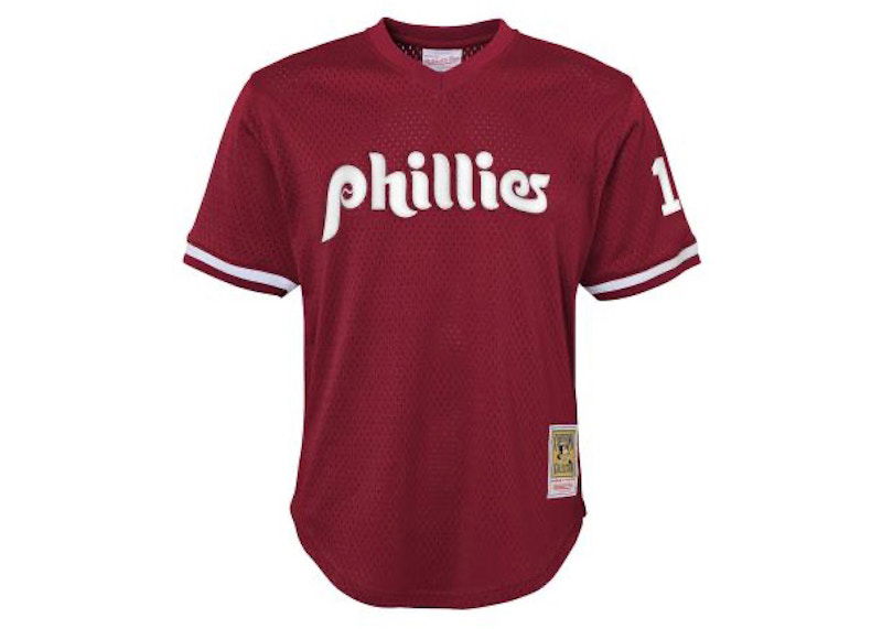 Dres Mitchell & Ness Philadelphia Phillies John Kruk 1991 Authentic Mesh BP Jersey Vínová | 9N3B7MBP0-PHIJK-Y91