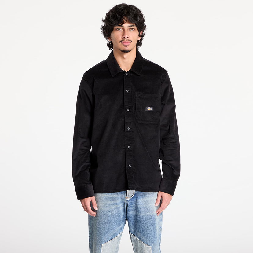 Košeľa Dickies Corduroy Long Sleeve Button-Up Shirt Čierna | DK0A8652BLK1
