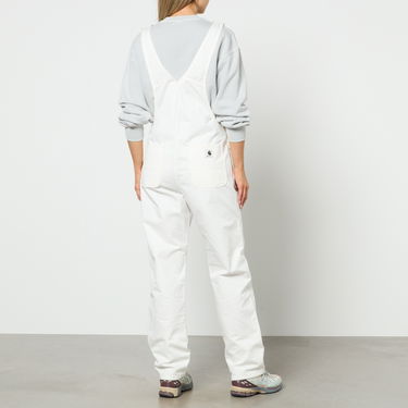 Nohavice Carhartt WIP Bib Newcomb Drill Denim Dungarees Biela | I026561, 2