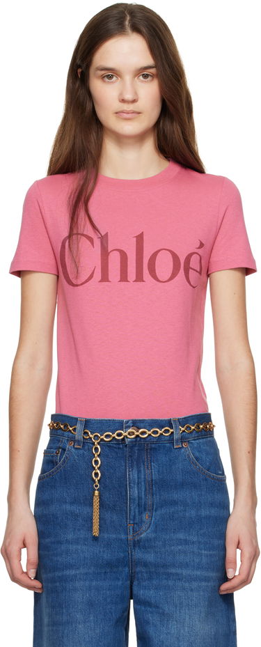 Tričko CHLOÉ Chloé Baby Fit Logo T-Shirt Ružová | CH25SJH08192, 0