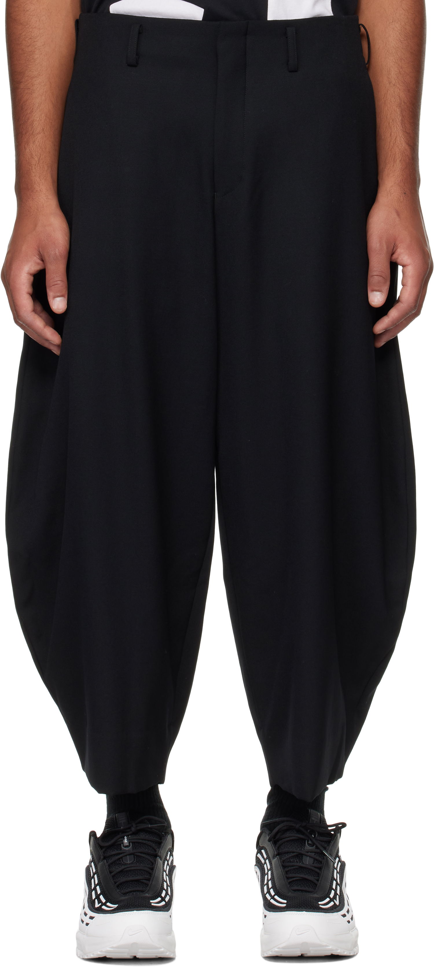 Nohavice Comme des Garçons Wool Gabardine Trousers Čierna | PN-P055-051, 0