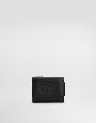 Peňaženka Dolce & Gabbana Calfskin French Flap Wallet With Raised Logo Čierna | BP3271AG21880999, 0