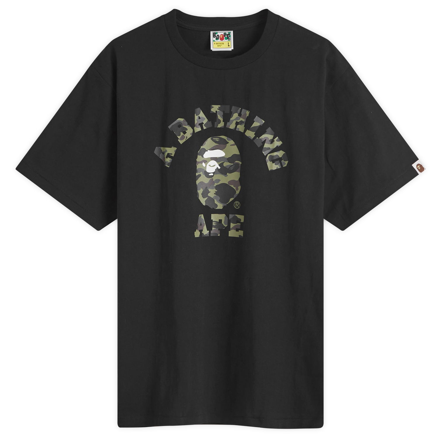 Tričko BAPE A Bathing Ape 1st Camo College T-Shirt Čierna | 001TEK301008M-BKG, 0