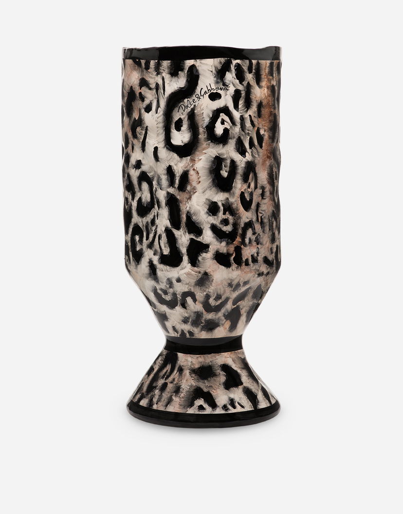 Home decor Dolce & Gabbana Dolce & Gabbana Outdoor Large Leopard Print Vase Rôznofarebný | TCC032TCAC1UL003