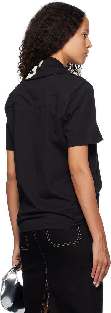 Tričko Courrèges Encore Print Cotton T-shirt Čierna | 324JTO332JS0112, 2