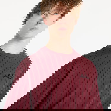 Tričko New Era Oversized Pinstripe T-shirt Vínová | 60758724, 1