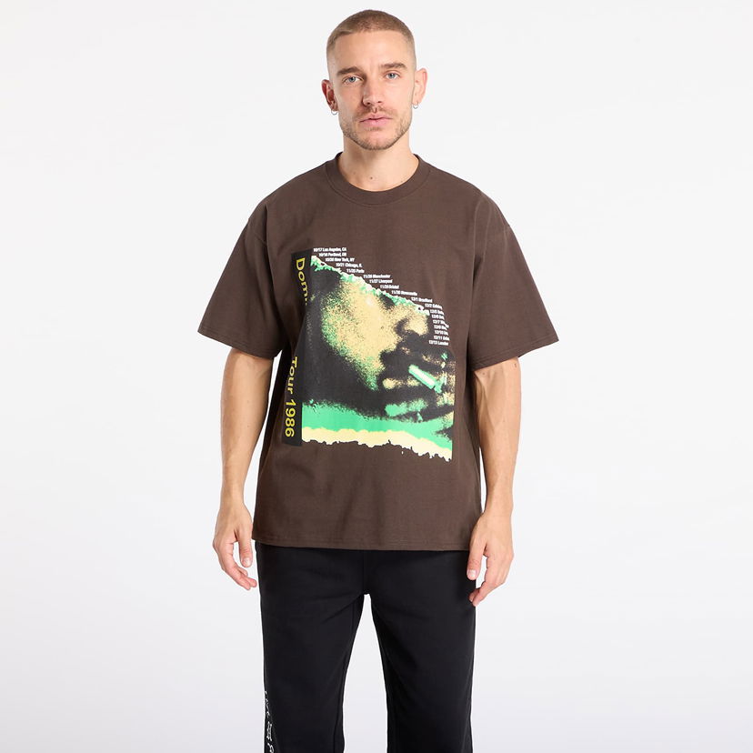Tričko Pleasures Domination T-Shirt Hnedá | P25F070-BROWN