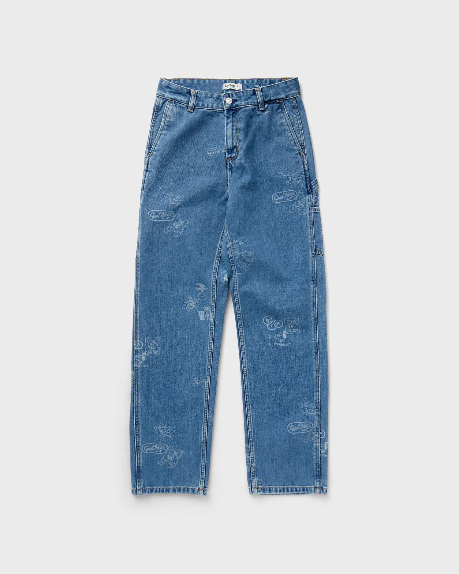Džínsy Carhartt WIP WMNS Stamp Pant Modrá | I033742-2LN.35, 0