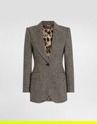 Dolce & Gabbana Single-Breasted Dotted Wool Jacket