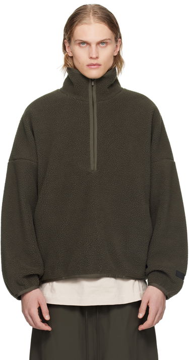 Mikina Fear of God Fear of God ESSENTIALS Half-Zip Fleece Pullover Zelené | 202SP244270F, 0