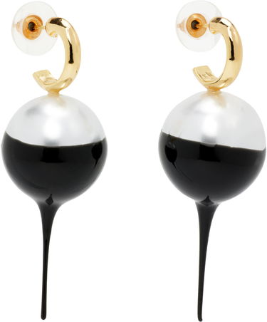 Náušnice Ottolinger Ottolinger Dipped Pearl Drop Earrings Čierna | 125-902625-01, 1