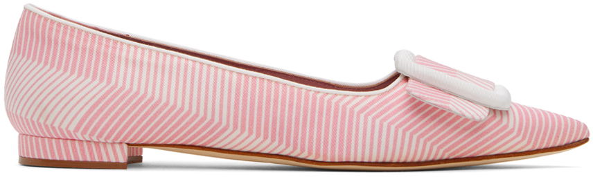 Doplnky Manolo Blahnik Manolo Blahnik Maysale Buckle Ballerina Flats Ružová | 124-2513-0003, 0