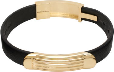 Náramok FERRAGAMO Engraved Leather Bracelet Čierna | 776339, 0