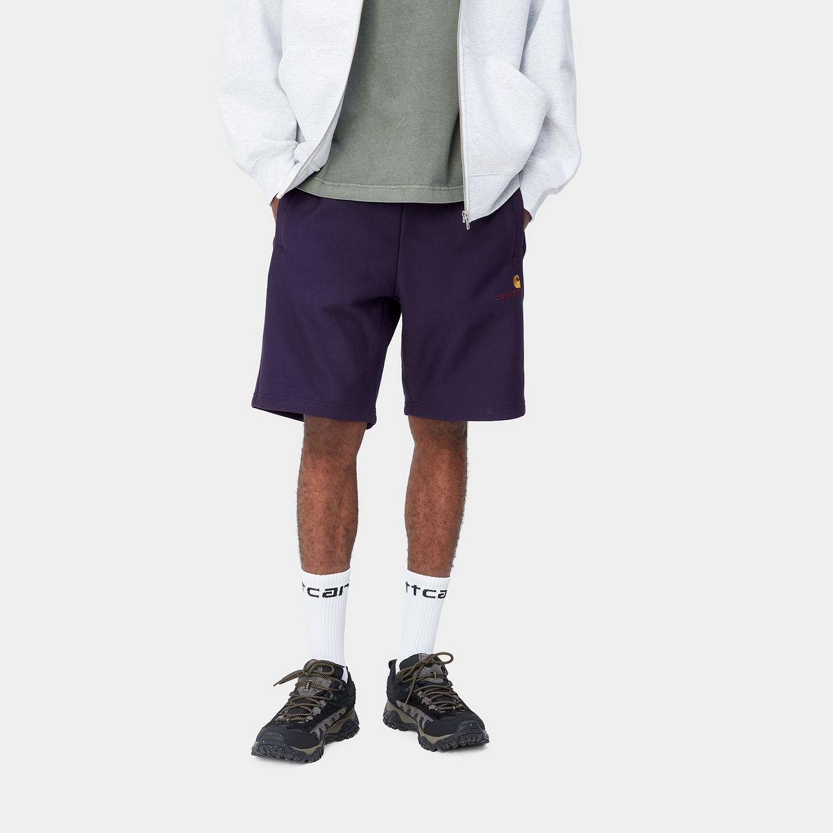 American Script Sweat Short "Cassis"