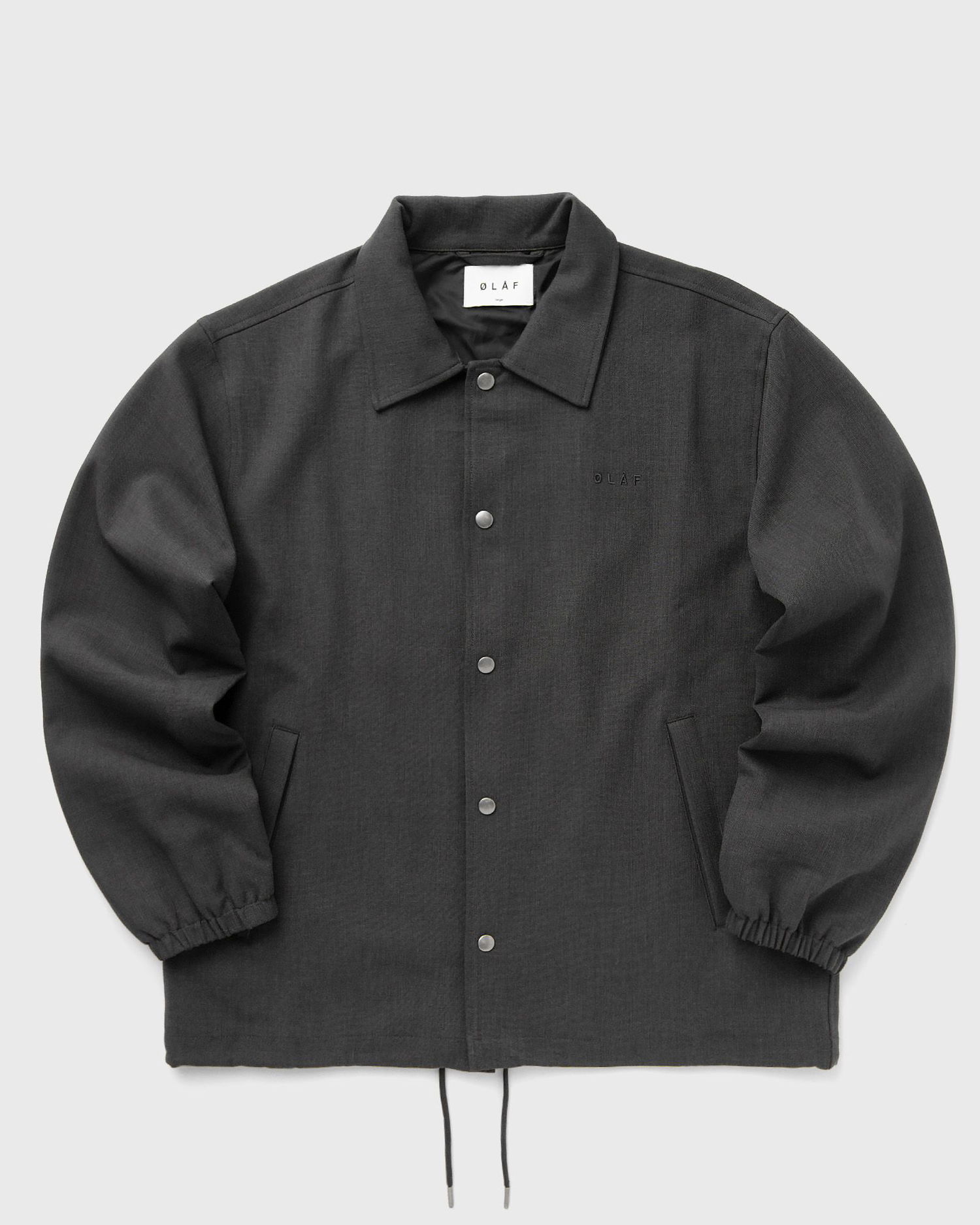 Vetrovka ØLÅF Wool Coach Jacket Šedá | M180514-GREY, 0