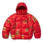 Lions Print Puffer Jacket