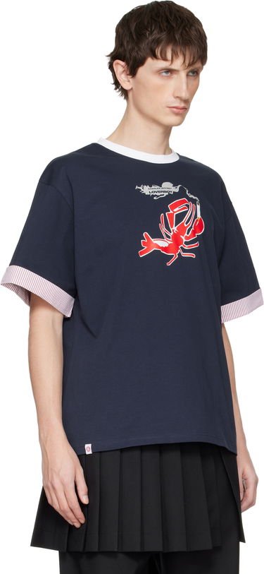 Tričko Charles Jeffrey Loverboy Charles Jeffrey LOVERBOY Turn Up Lobster Print T-shirt Navy | 052080502, 1