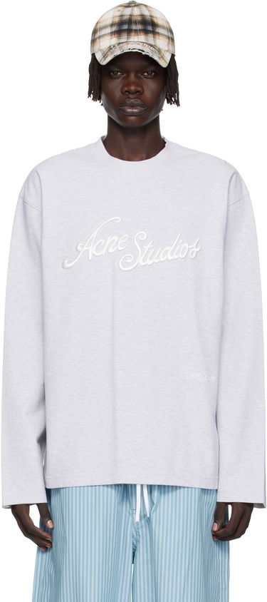 Tričko Acne Studios Acne Studios Embroidered-Logo T-Shirt Šedá | CL0369-, 0