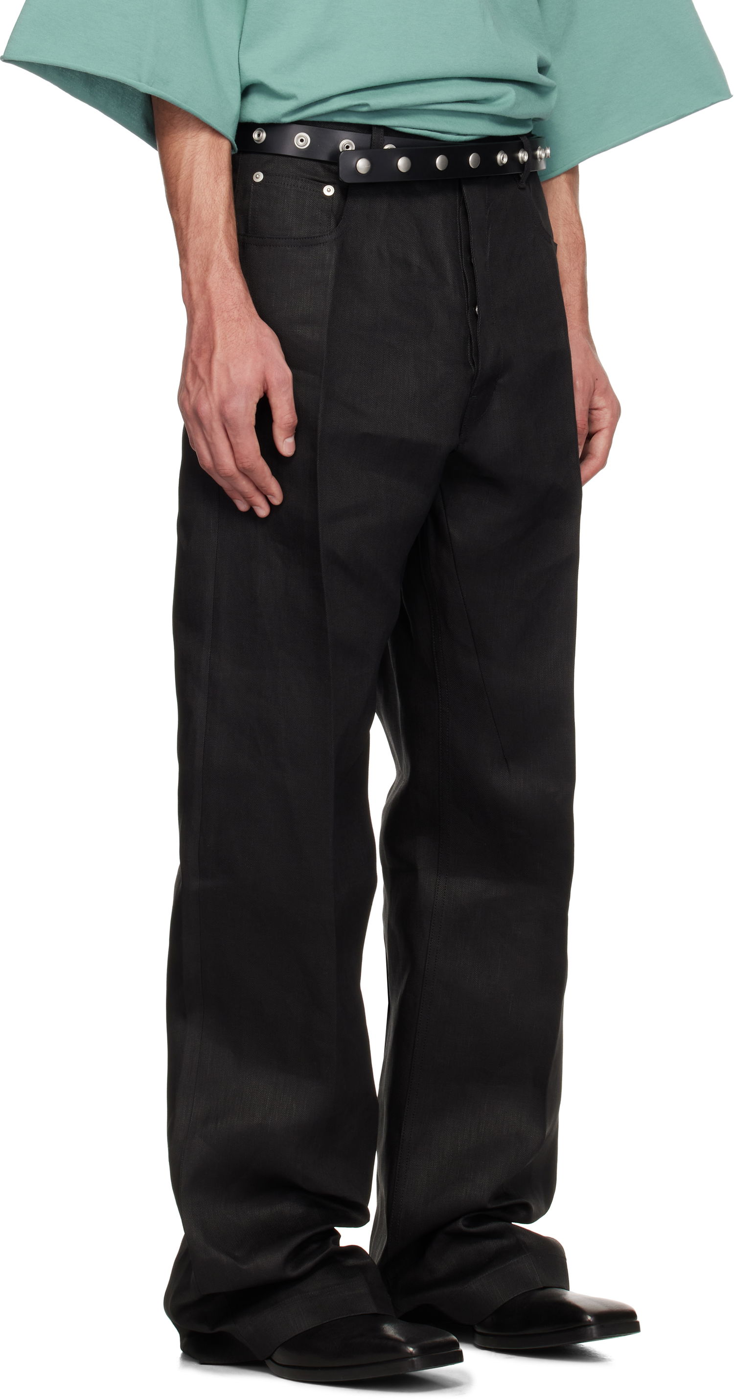 Nohavice Rick Owens Rick Owens Hollywood Geth Trousers Čierna | RU01E5333 TWL, 1