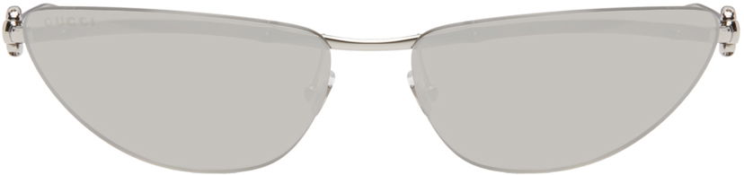 Slnečné okuliare Gucci Silver Cat-Eye Sunglasses Metalická | GG1701S-002