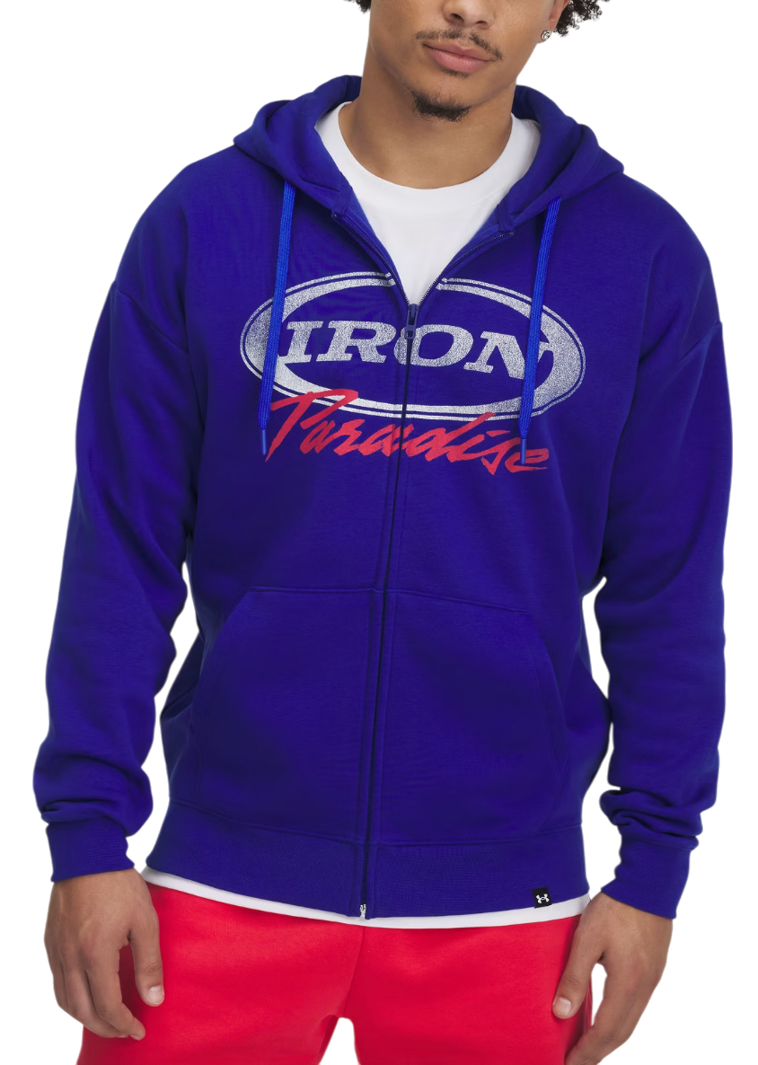 Mikina Under Armour Under Armour Project Rock Icon Fleece Full-Zip Hoodie Modrá | 1389914-400, 0