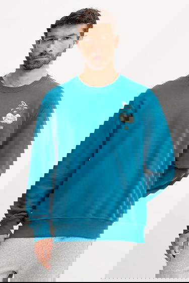 Mikina The North Face Connect Relaxed Fit Crewneck Sweatshirt with Grow Your Own Way Graphic Print Tyrkysová | NF0A8E3ZBSI1, 2