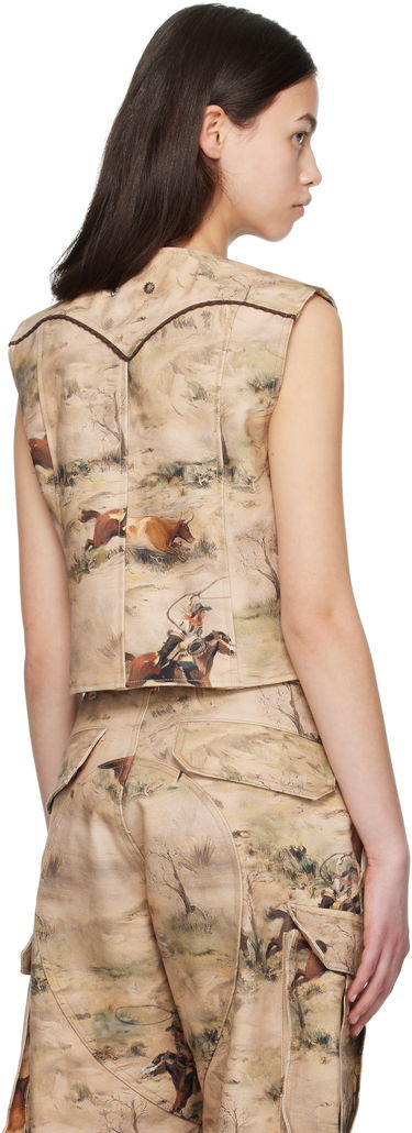 Vesta Andersson Bell Andersson Bell Cowboy Print Vest Béžová | awa697w, 2