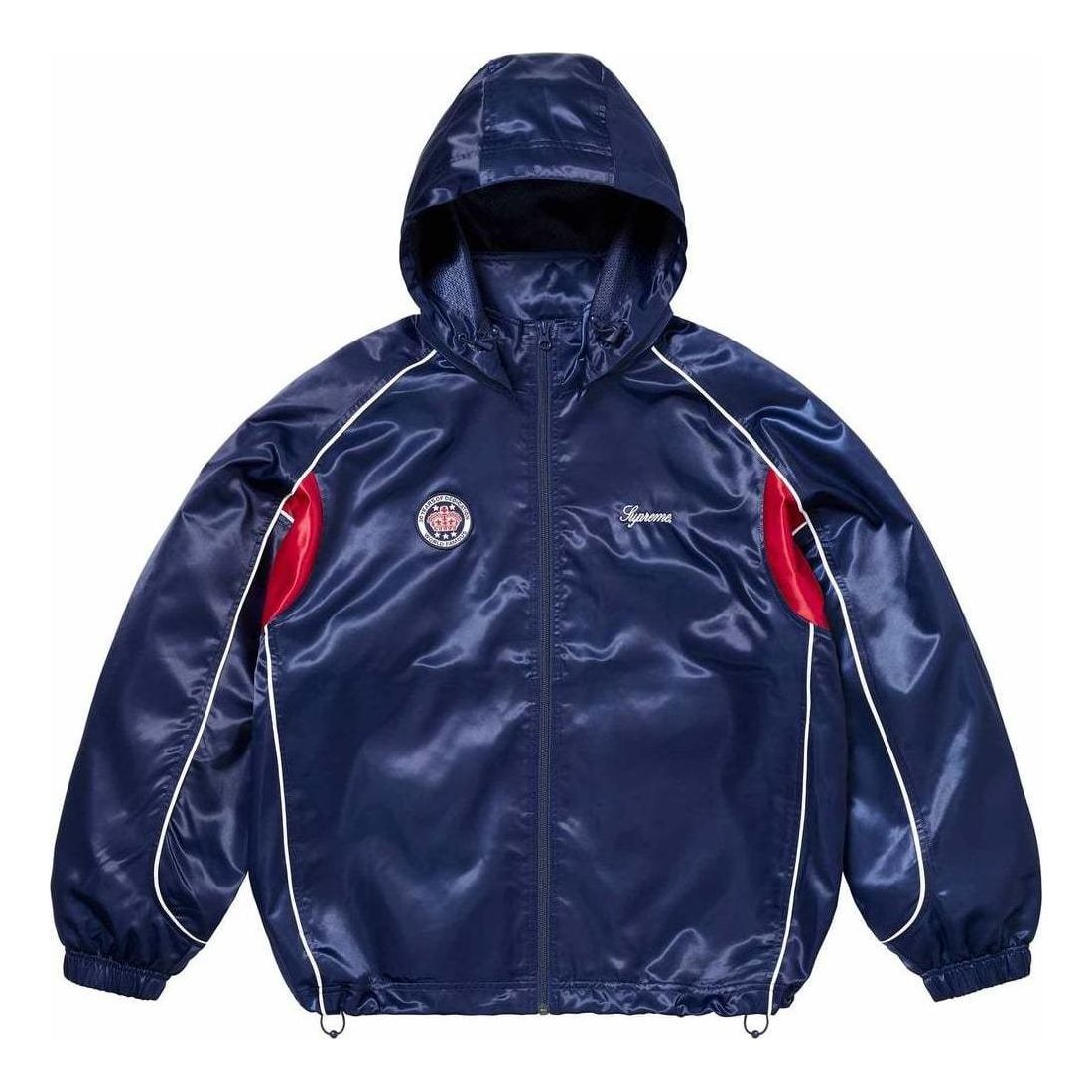 Vetrovka Supreme Satin Hooded Track Jacket Modrá | SUP-SS24-022, 0
