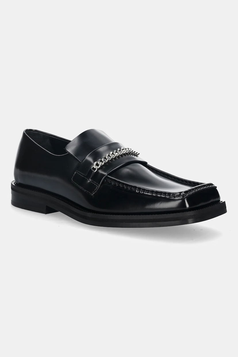 Tenisky a topánky Martine Rose Martine Rose Patent Square Toe Chain Loafer Čierna | 1026LP11001M
