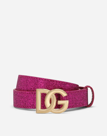 Opasok Dolce & Gabbana Dolce & Gabbana DG Logo Glitter Belt Ružová | EE0062AF22080422, 0