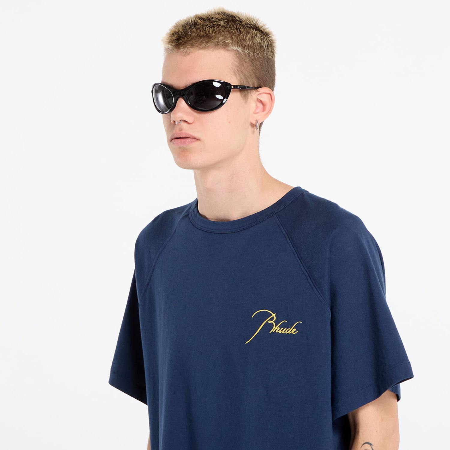 Tričko Rhude Rhude Classique Raglan T-Shirt Navy | RHPF25TT160120043, 1