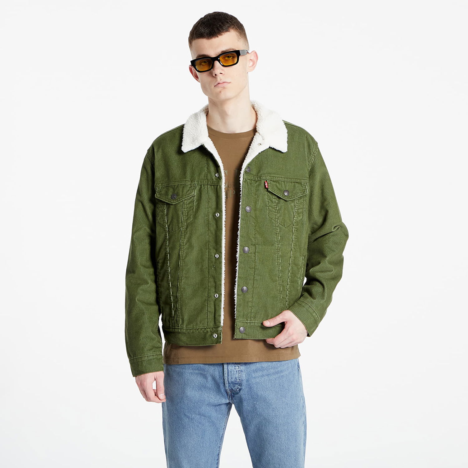 Bunda Levi's Type III Sherpa Trucker Jacket Zelené | 16365-0226, 0