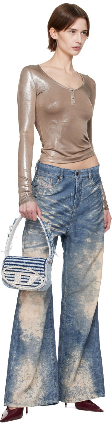 Kabelka Diesel Diesel 1DR Denim Shoulder Bag Modrá | X08396 P8040, 3