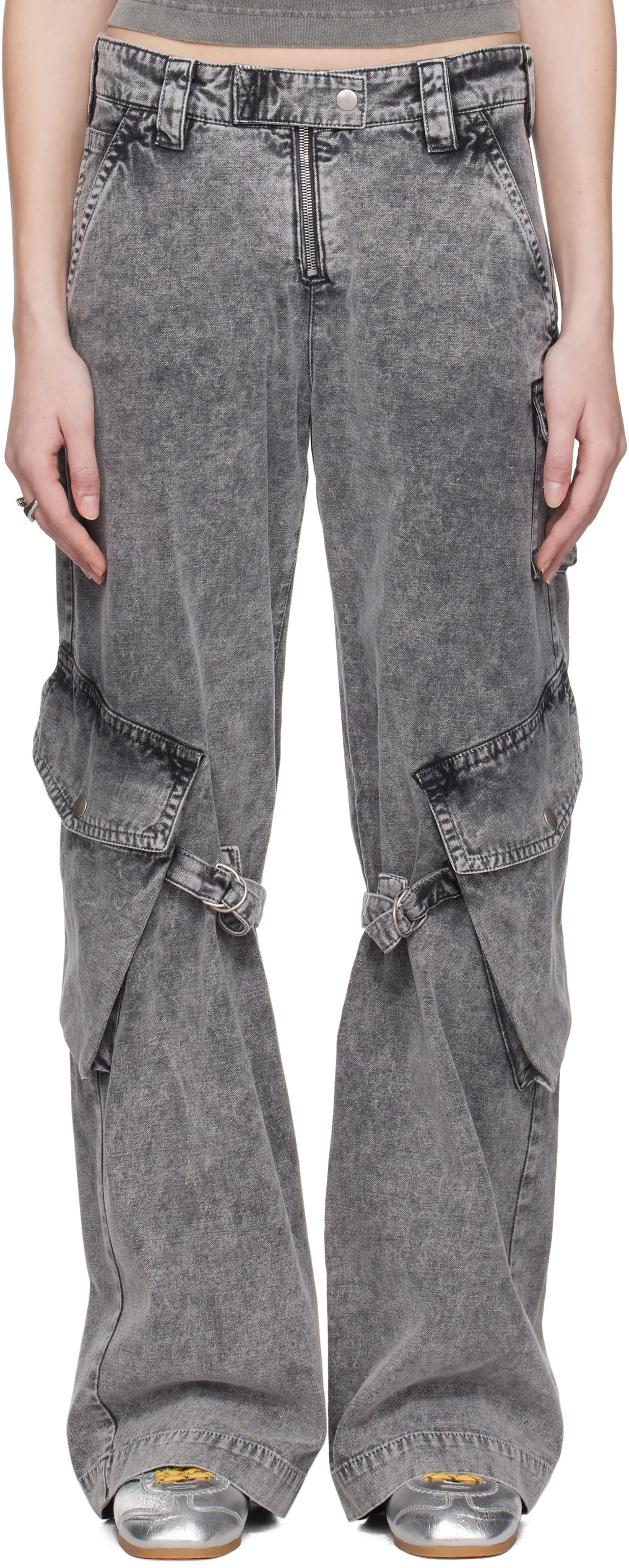 Cargo nohavice Acne Studios Acne Studios Canvas Cargo Pants Šedá | AK0866-, 0