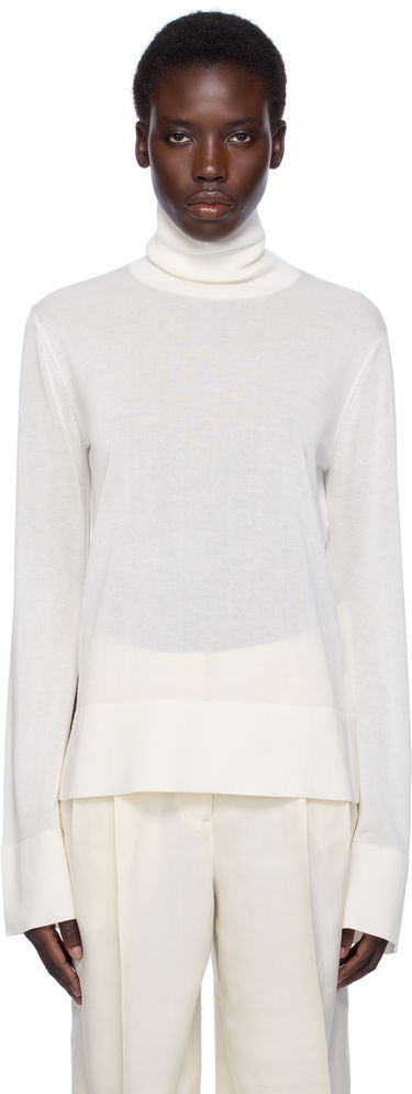 Sveter TOTEME TOTEME Slit Sleeve Turtleneck Biela | 253-WRT0535-YA0079, 0