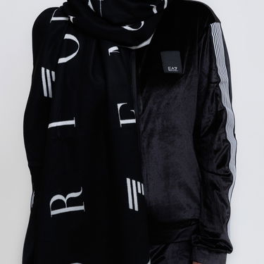 Šál Emporio Armani EA7 Emporio Armani Wide Logo Scarf Čierna | 7W000022-AF10450, 1