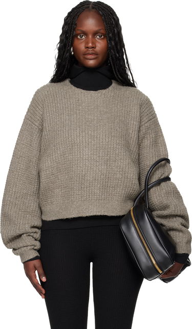 Sveter Fear of God ESSENTIALS Holiday Heavy Waffle 90s Crewneck Sweater Šedá | 192HO257332FW, 0