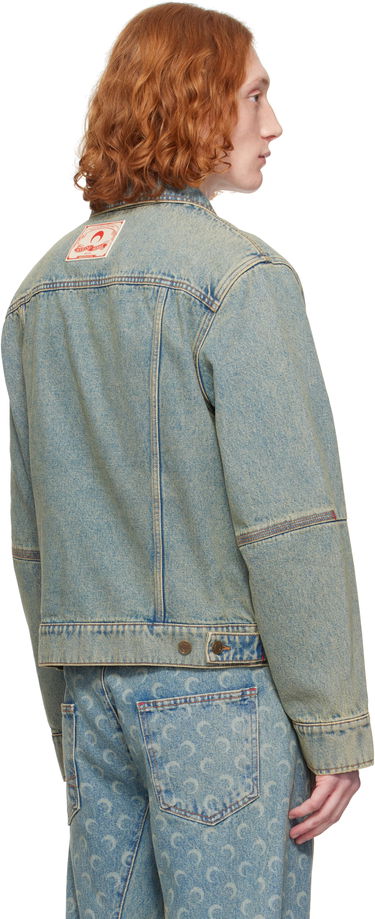 Bunda Marine Serre Marine Serre Moon Laser Denim Trucker Jacket Modrá | MJA063A CDEN0003, 2