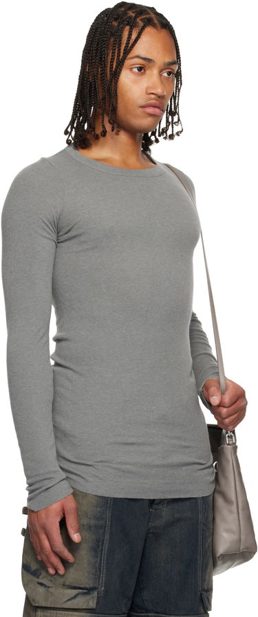 Tričko Rick Owens Rick Owens Concordians Ribbed Long-Sleeve T-Shirt Šedá | RU02E1250 RJR, 1