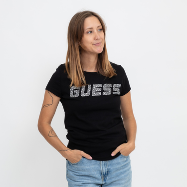 Tričko GUESS Guess Kiara Short Sleeve T-Shirt Čierna | V5GI20J1314-JBLK, 0