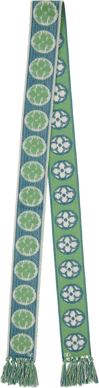 Šál Valentino Valentino Garavani Antibes Knitted Scarf with Tassels Zelené | 6Y2EN00BAZN, 0