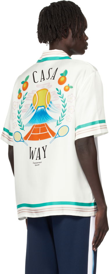 Košeľa Casablanca Cuban Collar Resort Shirt Biela | MPF25-SH-003-07, 4