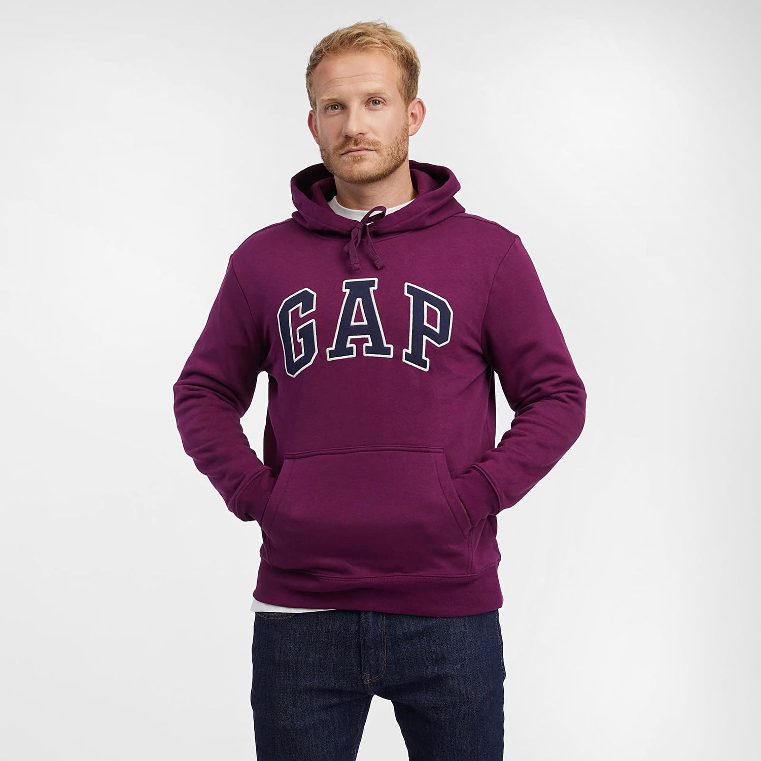 Mikina GAP Logo Hoodie Vínová | 796457-00, 0