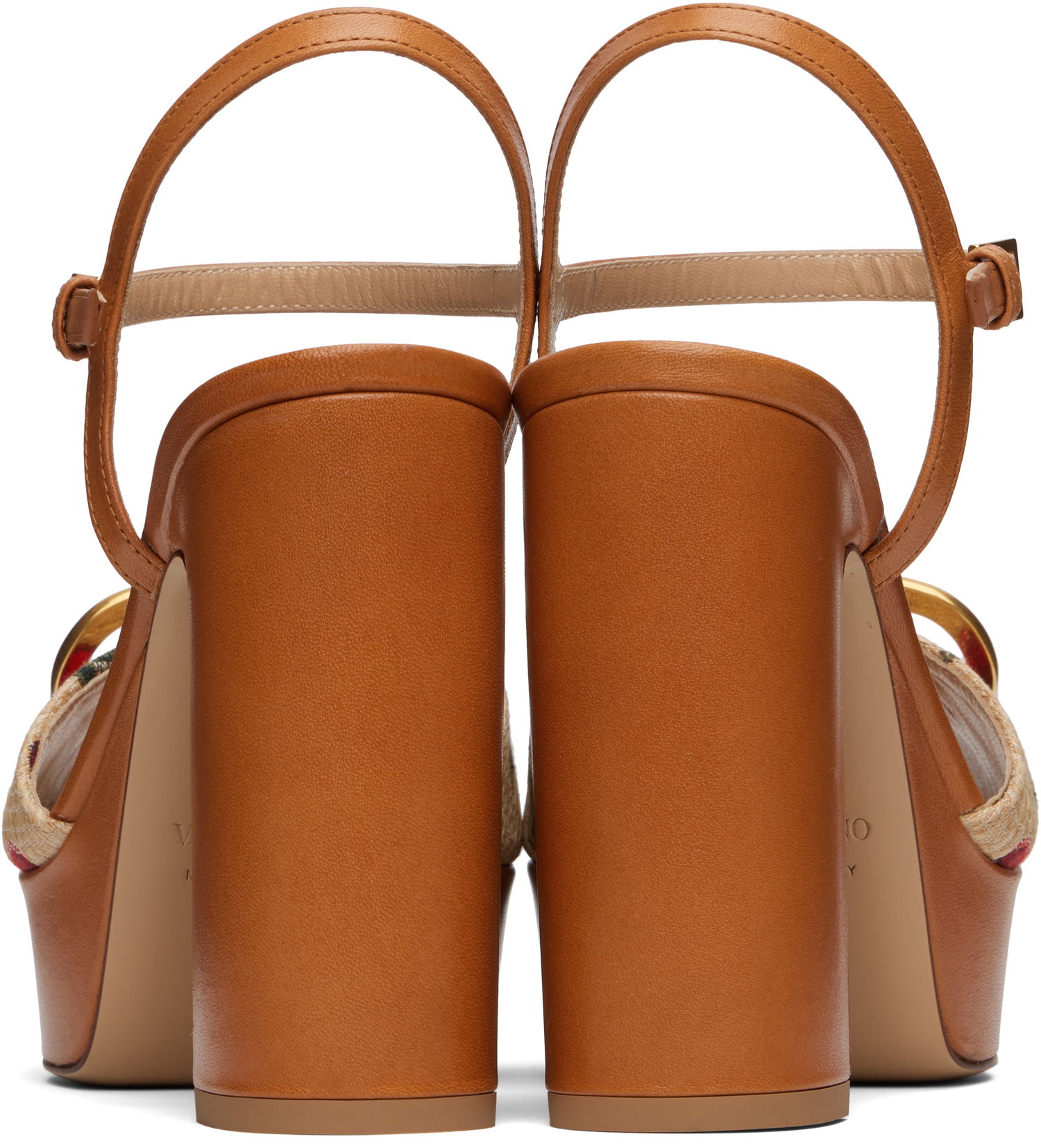 Starostlivosť o obuv Valentino Valentino Garavani VLogo Signature Cherryfic Platform Sandals Hnedá | 6W0S0FG2NNX, 1