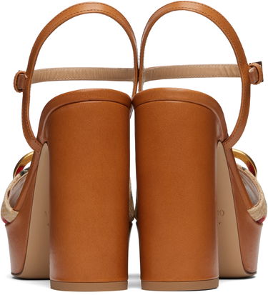 Starostlivosť o obuv Valentino Valentino Garavani VLogo Signature Cherryfic Platform Sandals Hnedá | 6W0S0FG2NNX, 1
