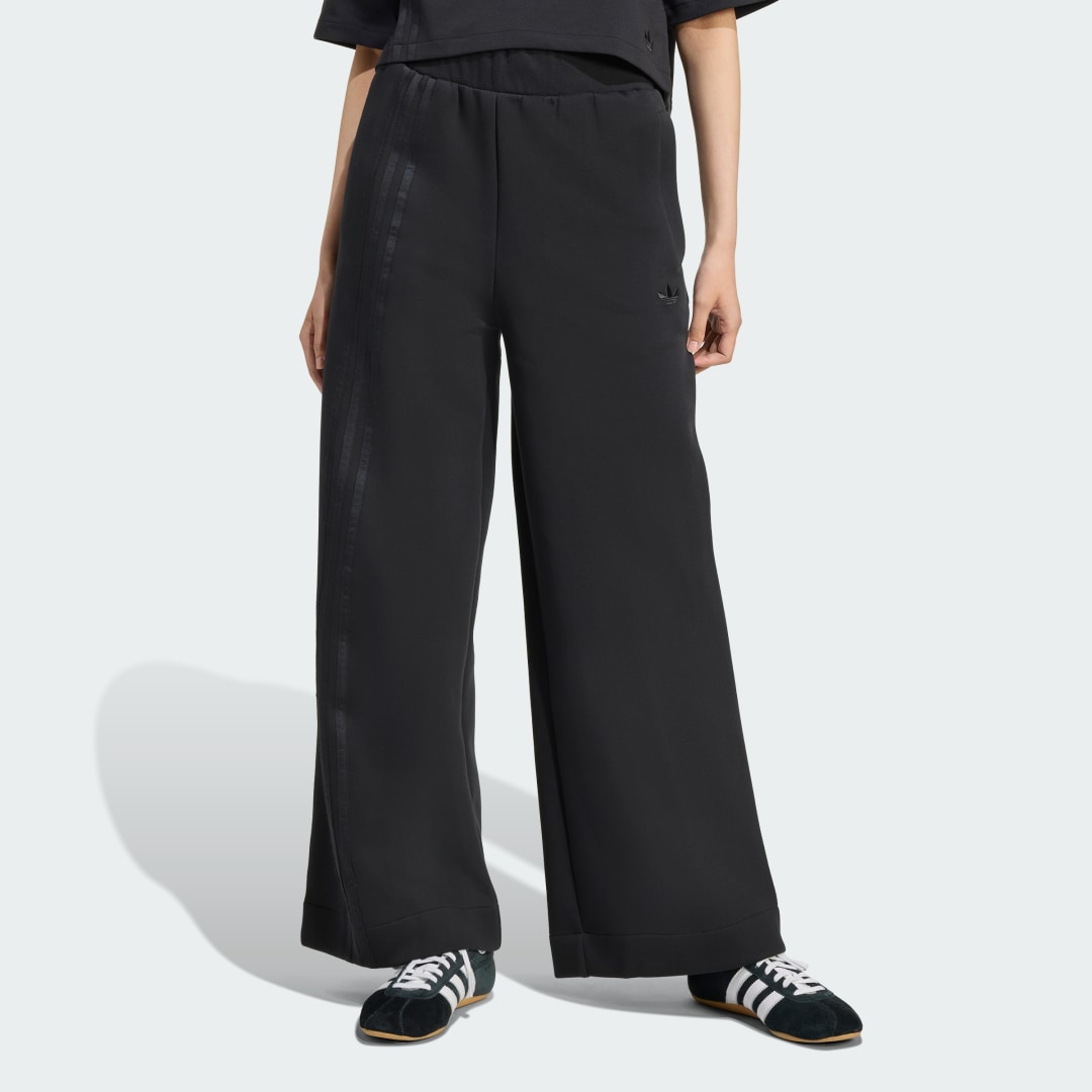 Nohavice adidas Performance Off Placed 3-Stripes Wide Leg Pants Čierna | JX2733, 0
