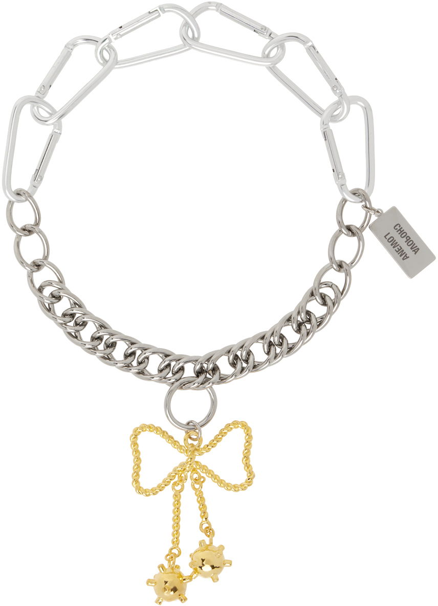 Náhrdelník Chopova Lowena Metal Chain Necklace With Bow Pendant Metalická | 6524, 0