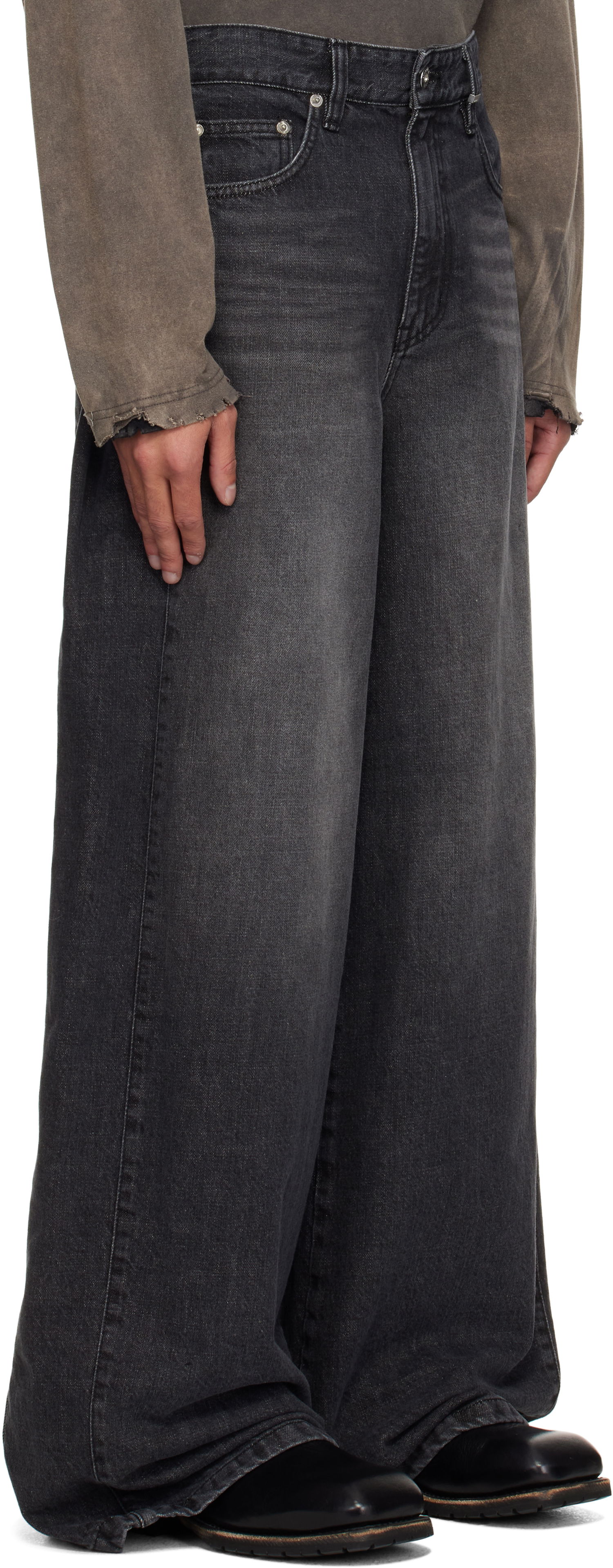 Džínsy We11done We11done Tuck Detail Jeans Čierna | WD-DP1-25-358-M-BK, 1