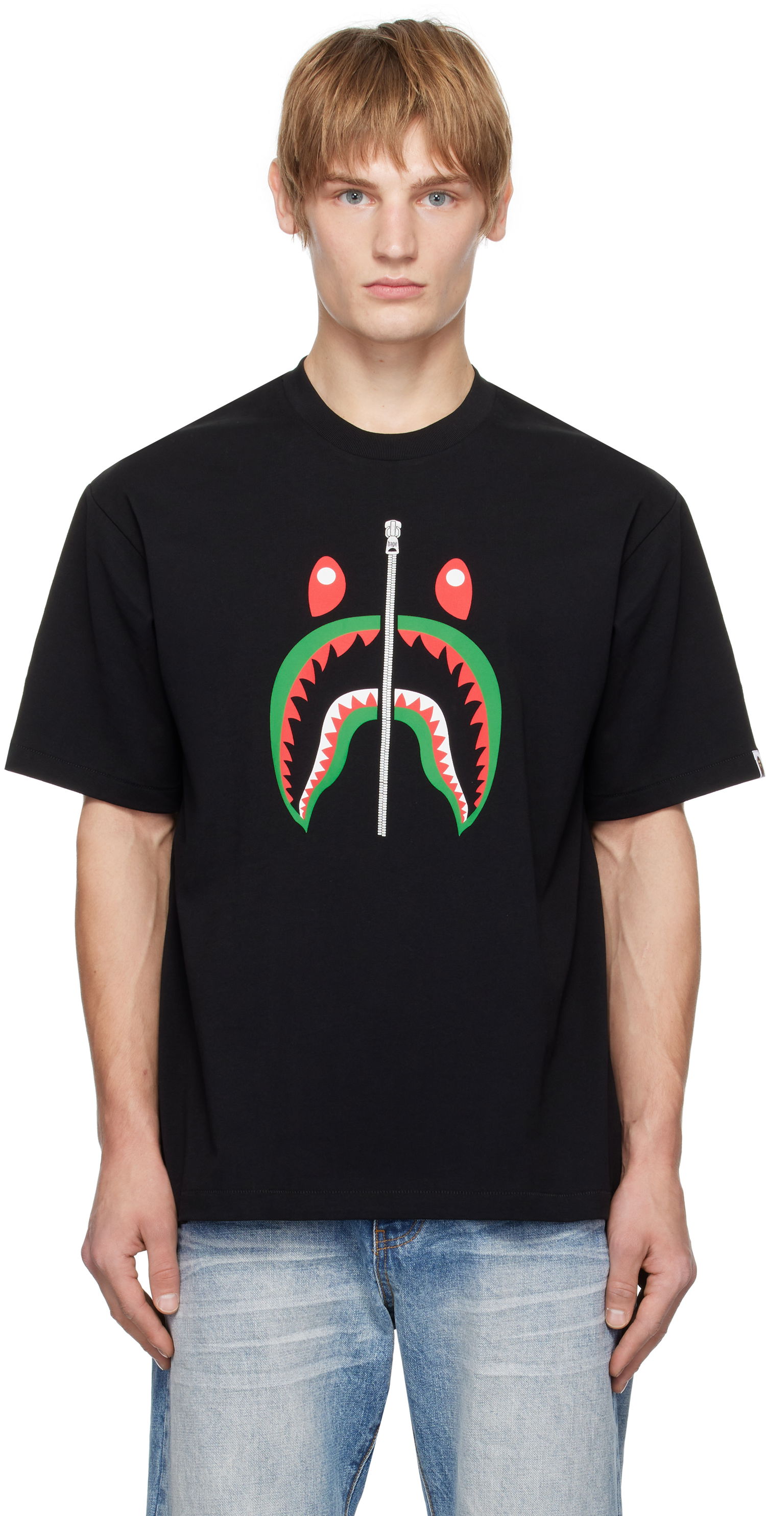 Tričko BAPE Shark Graphic T-Shirt Čierna | 001TEK701304M, 0